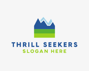 Mountain Field Scenery logo design