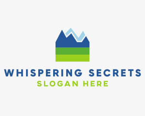 Mountain Field Scenery logo design