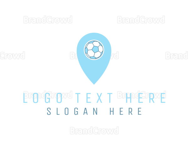 Soccer Location Pin Logo