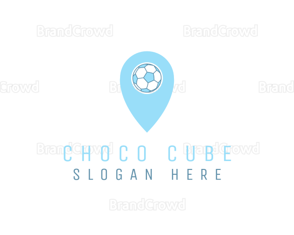 Soccer Location Pin Logo