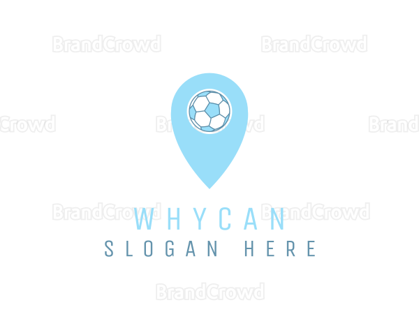 Soccer Location Pin Logo