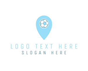 Location Pin - Soccer Location Pin logo design