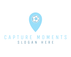 Destination - Soccer Location Pin logo design