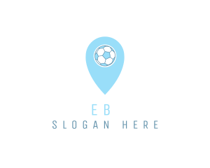 Football - Soccer Location Pin logo design