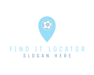 Soccer Location Pin logo design