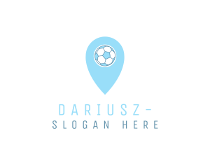 Gps Pin - Soccer Location Pin logo design