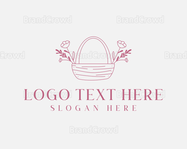 Gardener Flower Basket Logo