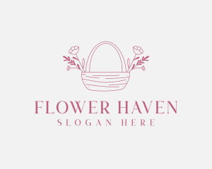 Gardener Flower Basket logo design