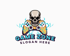 Skull Console Gaming Controller logo design