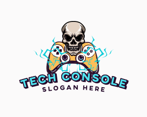 Console - Skull Console Gaming Controller logo design