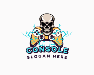 Skull Console Gaming Controller logo design