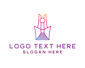 Structure - Geometric Tower Structure logo design