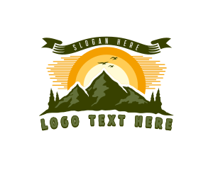 Mountaineering - Mountain Summit Adventure logo design