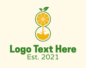 Refreshment - Lemon Juice Hourglass logo design