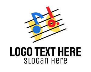 Musical Note - Retro Music Lounge logo design