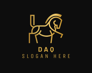 Gold Gradient Horse Logo