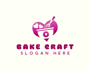 Whisk Heart Baking logo design