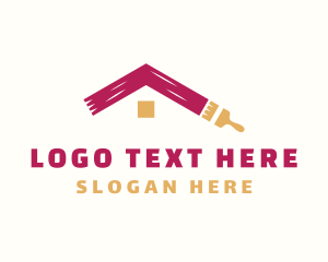 House Paint - House Paint Brush logo design