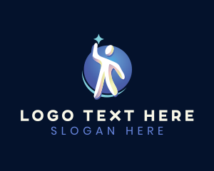 Achieve - Human Star Success logo design