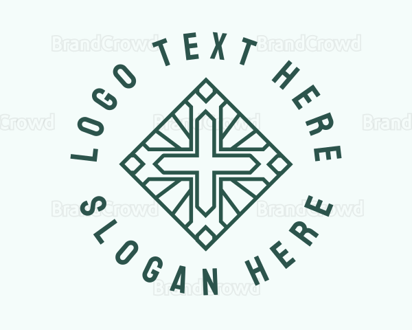 Green Religion Cross Logo