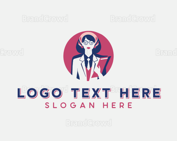 Professional Female Executive Logo