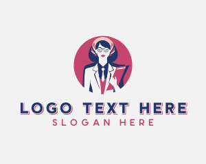 Suit - Professional Female Executive logo design