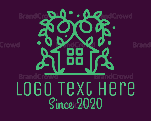 Magical Green Garden House Logo