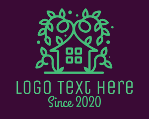 Preschool - Magical Green Garden House logo design