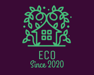 Magical Green Garden House logo design