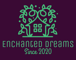 Fantasy - Magical Green Garden House logo design