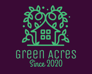 Magical Green Garden House logo design
