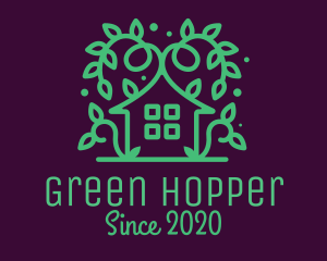 Magical Green Garden House logo design