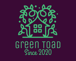 Magical Green Garden House logo design