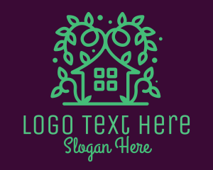 Magical Green Garden House Logo