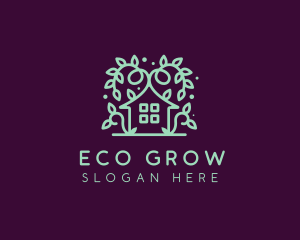 Magical Green Garden Home logo design