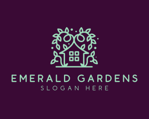 Magical Green Garden Home logo design