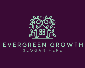 Magical Green Garden House logo design