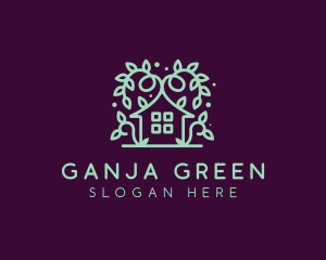 Magical Green Garden House logo design