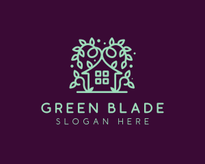 Magical Green Garden House logo design