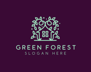 Magical Green Garden House logo design