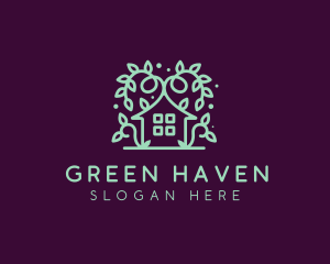 Magical Green Garden Home logo design