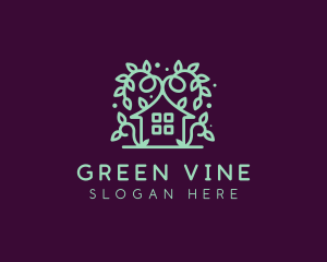 Magical Green Garden House logo design