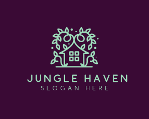 Magical Green Garden Home logo design