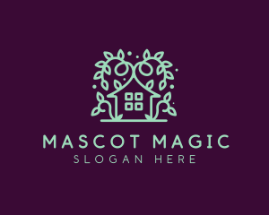 Magical Green Garden House logo design