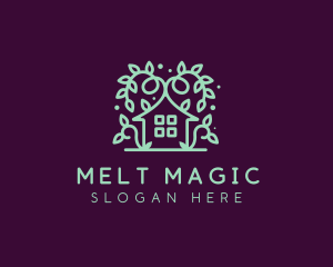 Magical Green Garden Home logo design