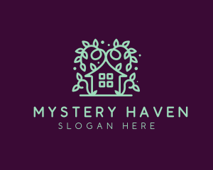 Magical Green Garden Home logo design