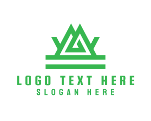 Earth - Green Tribal Mountain logo design