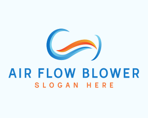 Abstract Air Wind Flow logo design