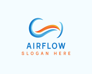 Abstract Air Wind Flow logo design