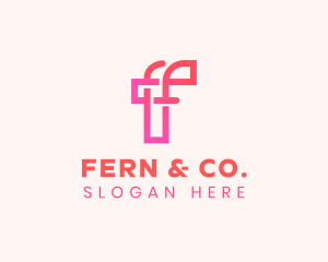 Minimalist Company Letter F logo design